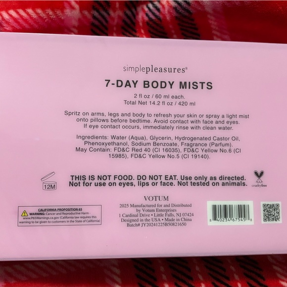 7 Day Mist Set by Simple pleasures- Multicolor - Picture 2 of 4